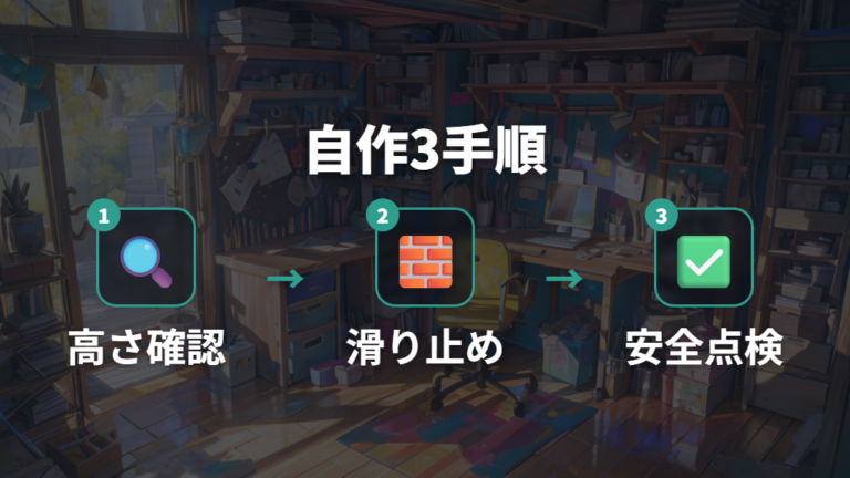 足置きに使いやすい100均グッズで自作する手順