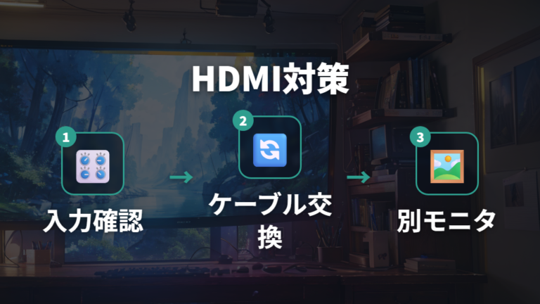 HDMIだけ認識しない場合はケーブルと入力を切り分ける