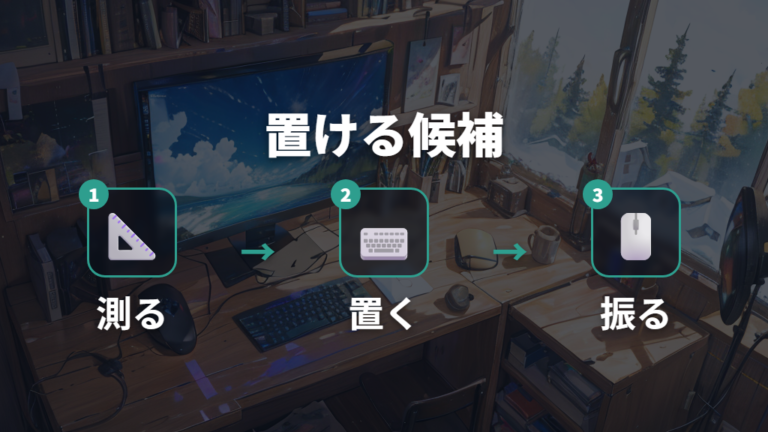 定番メーカーのサイズ比較から机に置ける候補を残す