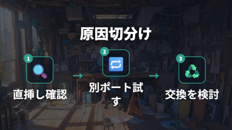 機器が壊れる主な原因を感じたら直挿しと交換で切り分ける