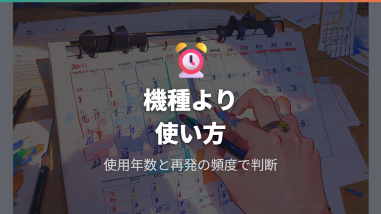 機種名の体験談より使用年数と使い方を重視する