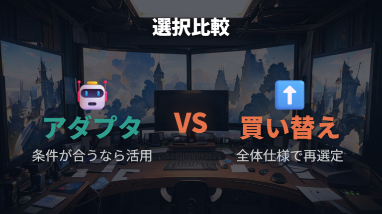 後付けアダプターと買い替えはどっちが安全か