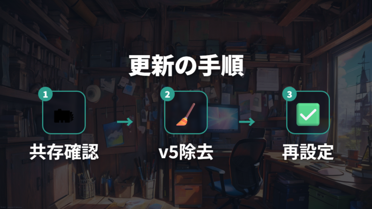 削除と更新の正しい手順はv5とv6の共存注意から考える