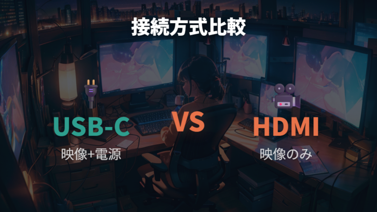 USB-C接続とHDMI接続の違いを先に押さえる