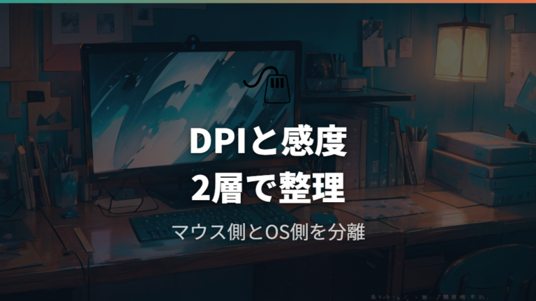 DPIとマウス感度の基本を押さえる