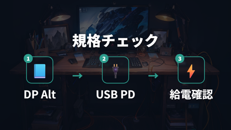 USB-C規格と給電条件はPC接続時の目安として見る