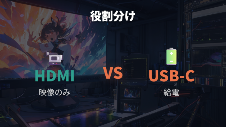 USB-C給電不足が起きる仕組みはHDMIとPDの役割の違い
