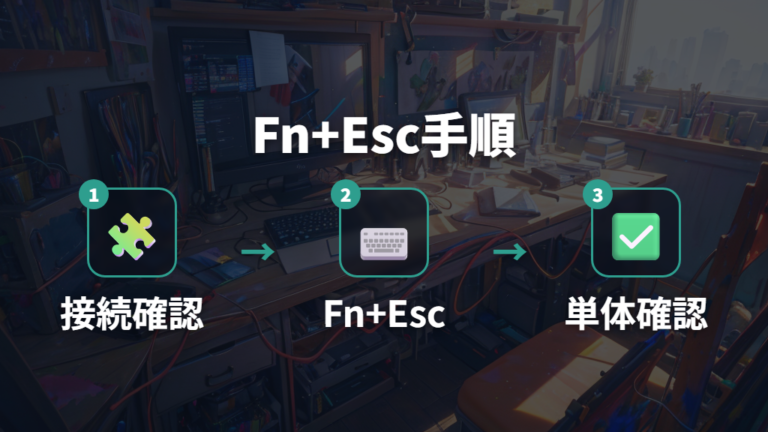 Fn+Escで切り替える手順と戻し方