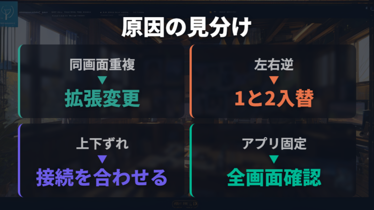 症状別に見る隣の画面に行かない原因