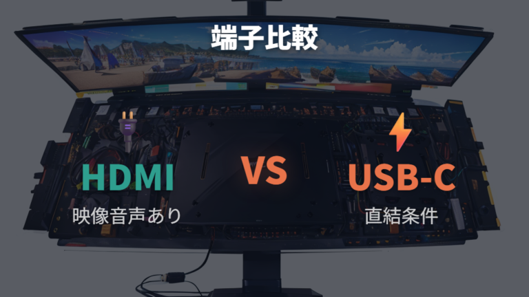 音声入力に対応する端子条件はHDMIとUSB-Cだけで判断しない