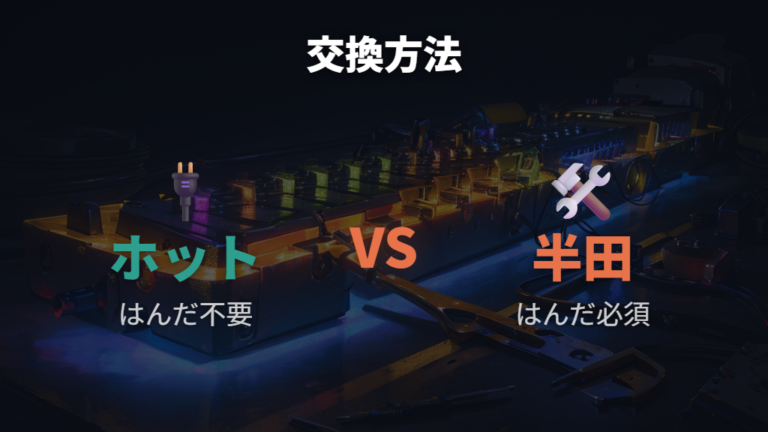 ホットスワップと半田付けの違いを押さえる