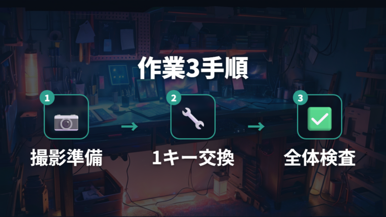軸交換の手順と失敗例を作業前に確認する
