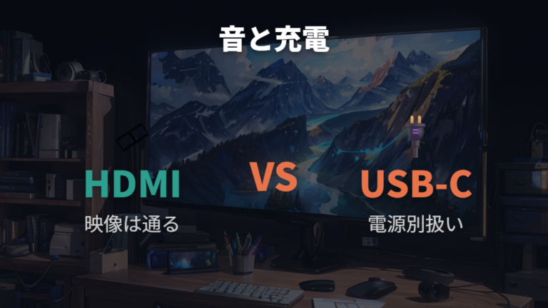 音が出ない・充電できない時はHDMIとUSB-Cの役割を見直す