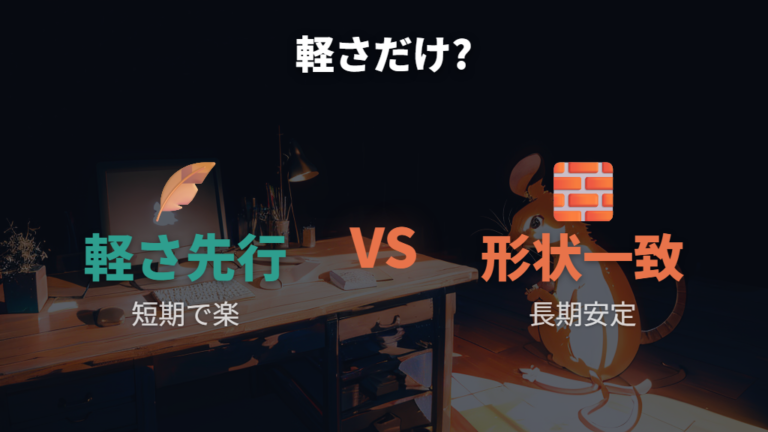 レビューで見る操作感の違いは軽さだけでは決まらない