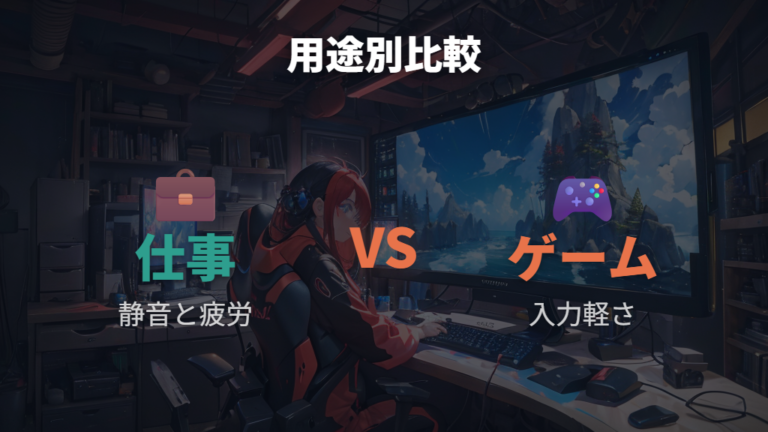 ゲームと仕事で軸交換後の使い勝手を比較する