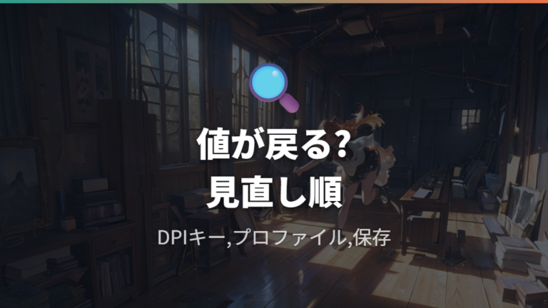 DPIが勝手に変わる時の見直しポイント