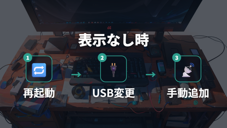 Options+にキーボードが出ない時は接続から見直す