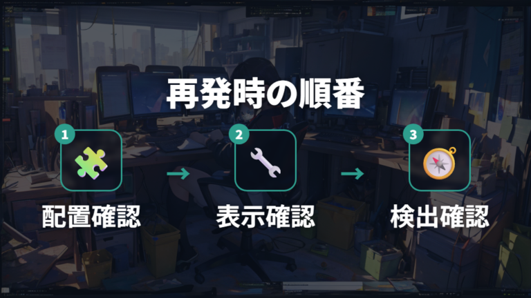 設定後も再発する時に見るべき切り分け