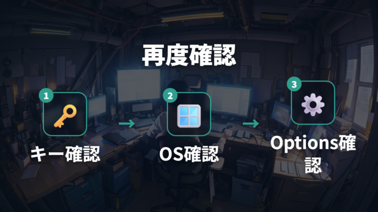 撮れないときの確認点を最後にもう一度切り分ける