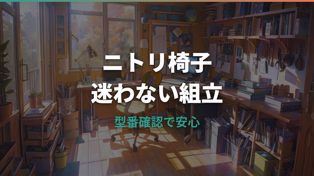 ニトリのオフィスチェア組み立ては難しい？説明書・時間・つまずき対処を整理