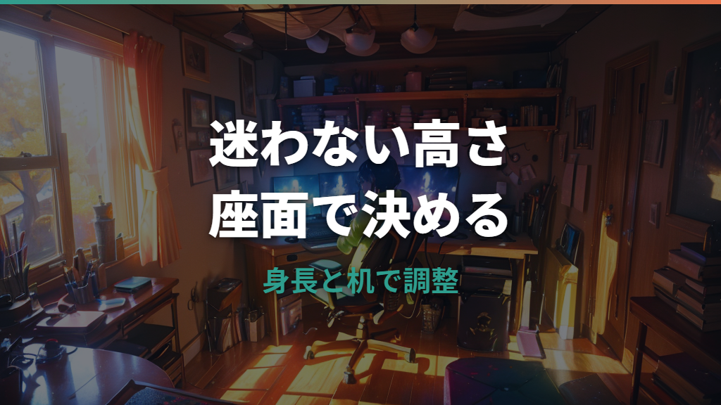 ゲーミングチェアの高さは何cmが目安？座面高と昇降幅の見方