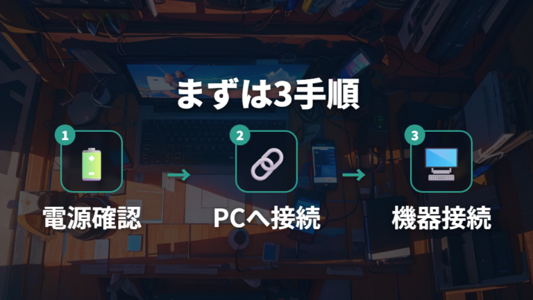 USBハブの基本的な接続手順を押さえる