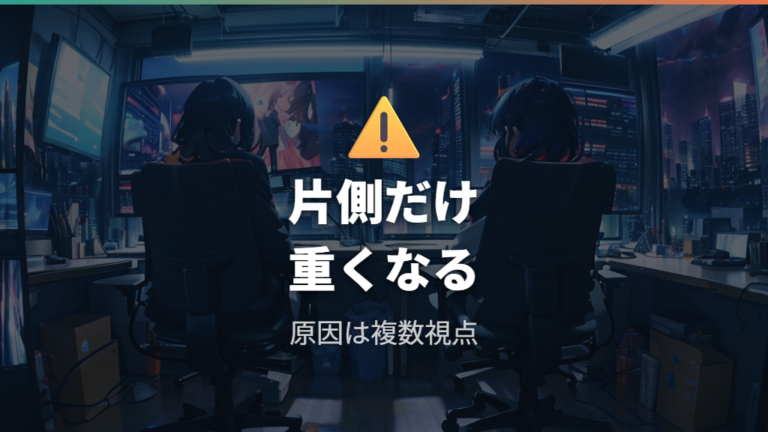 片方だけカクつく原因は混在だけに決めつけない