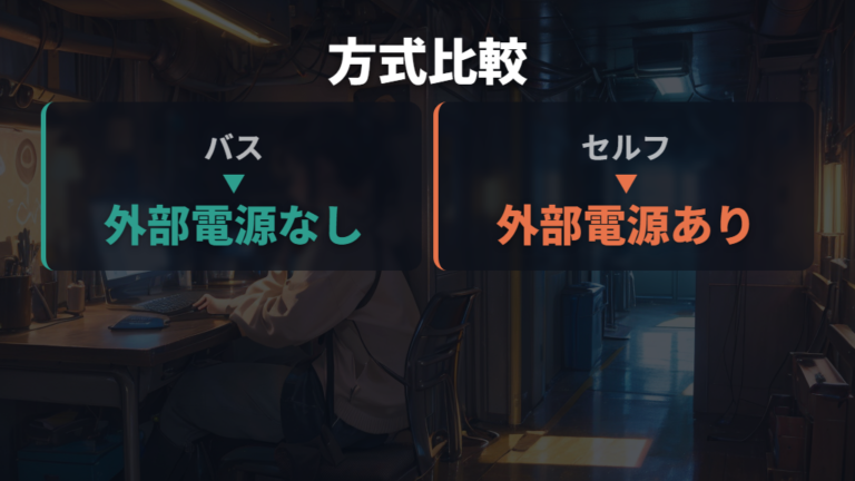 セルフパワーとバスパワーはスマホ充電の向き不向きで比べる