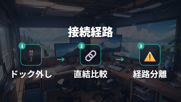 実例に多い接続トラブルはドックやUSB-Cも見る