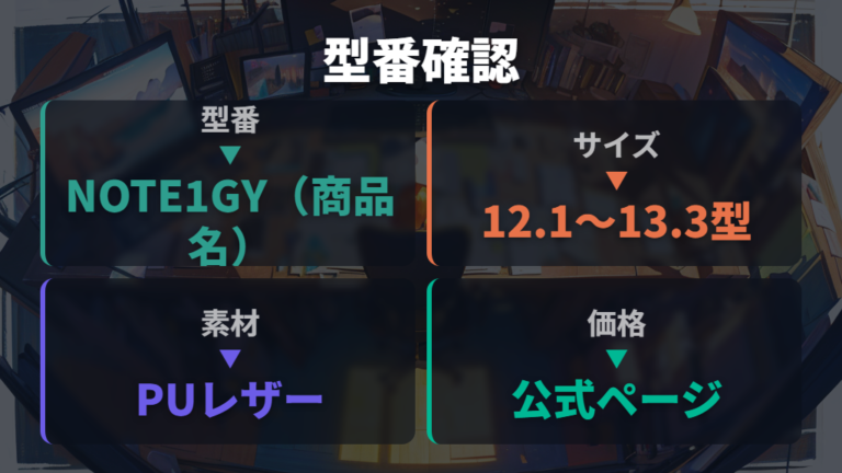 型番と価格とサイズの確認は公式ページを優先する