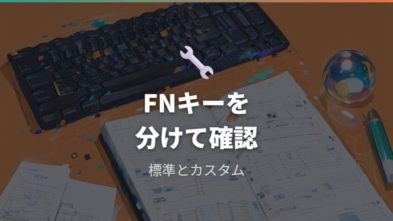 ショートカットキーの使い方はFNキーとカスタマイズを分ける