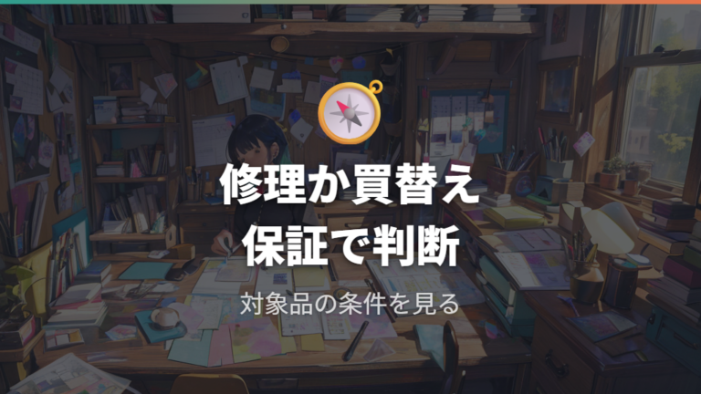 価格と保証で選ぶ基準は修理前の検査条件から考える