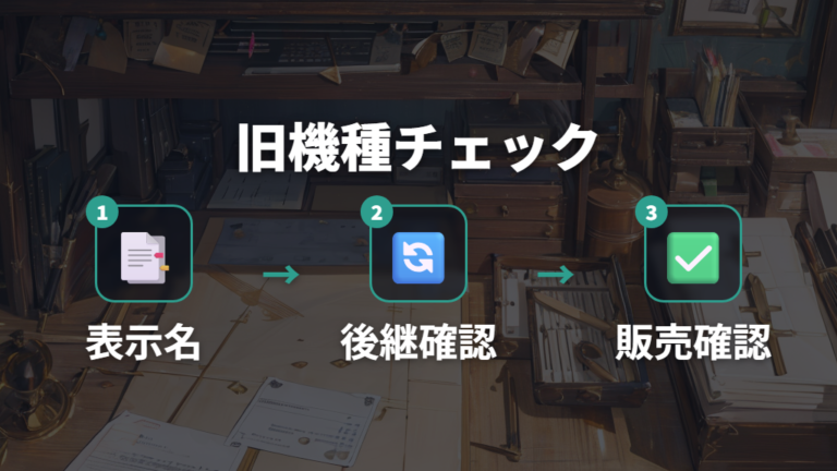 旧モデルや販売終了の確認はリニューアル情報から始める