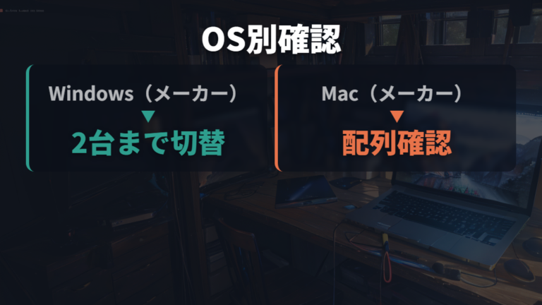 OS別キー配列の違いはWindowsとMac対応の範囲で見る