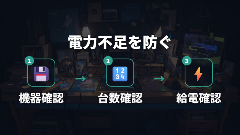 電力不足を避ける選び方は外付けHDDと接続台数を見る