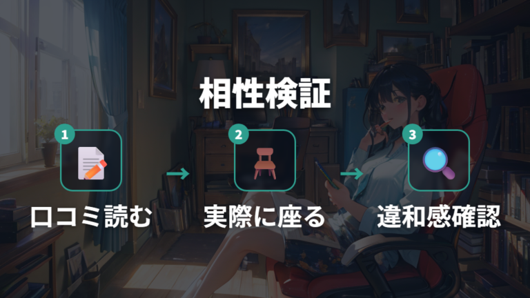 実際の座り心地と口コミは確認点として使う