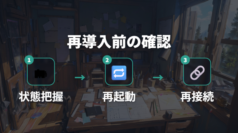 再インストール前の確認は公式の過去事象と分ける