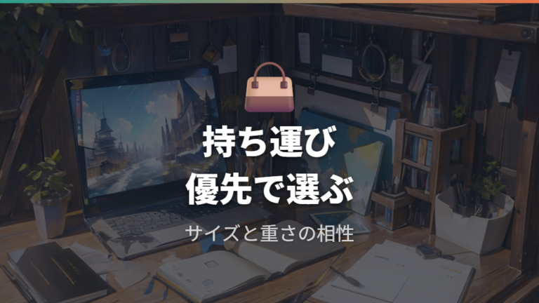 持ち運びやすさは使う場面から確認する