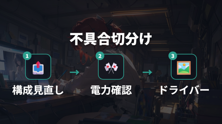 認識しないときの確認ポイントを順番に見る