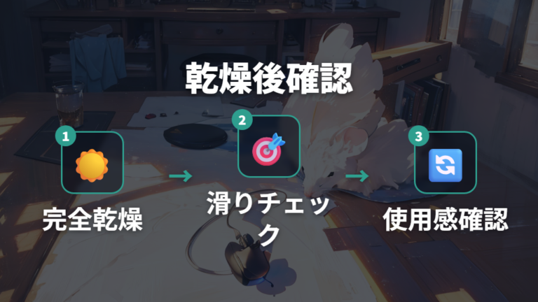 洗った後の滑りと使用感は乾燥後に確認する