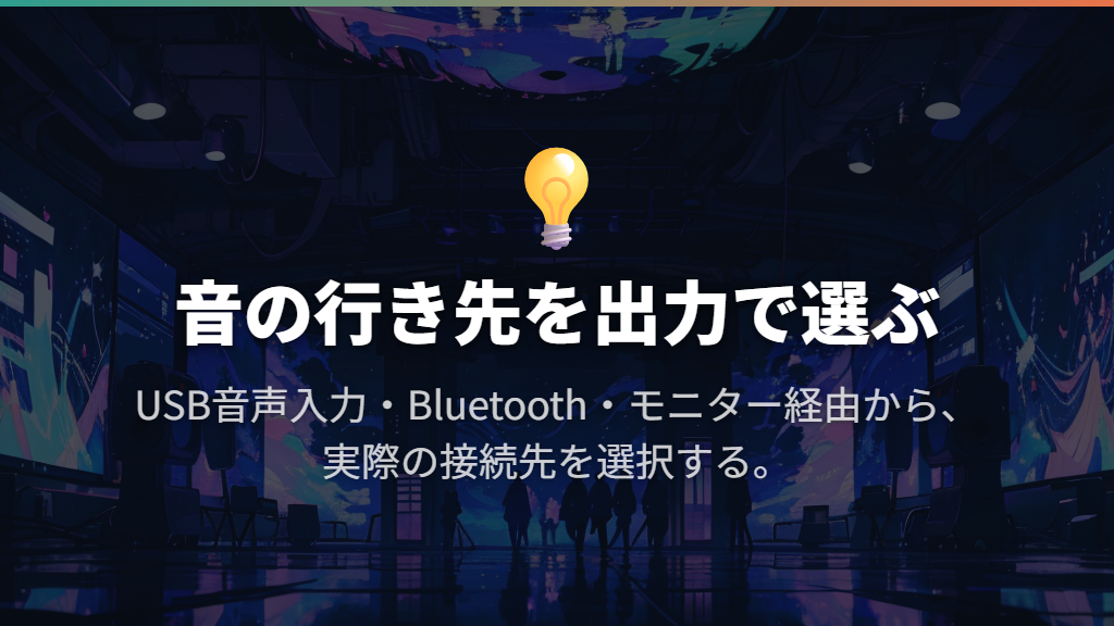 Windows 11で実際につないだ出力先を選ぶ